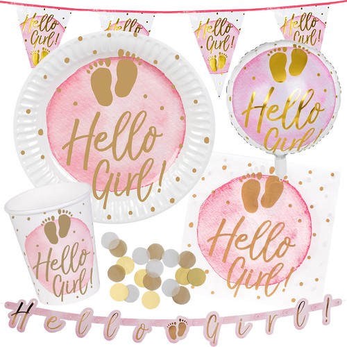 Baby girl geschirr deko 1 - geschirr,