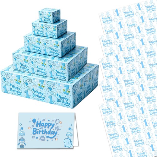 Geschenkpapier baby junge - geschenkpapier, 1