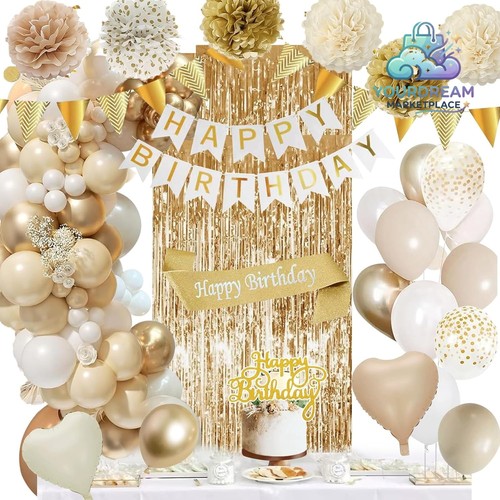 Geburtstagsdeko gold beige - gold,