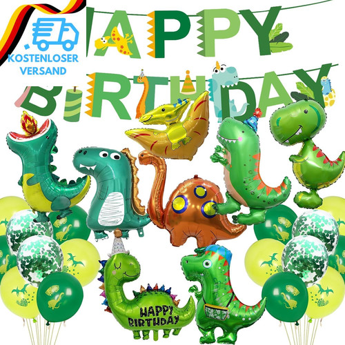 Dino geburtstag deko set - dino,
