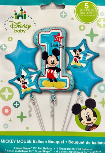 5tlg folienballon set mickey - 5tlg, folienballon-set