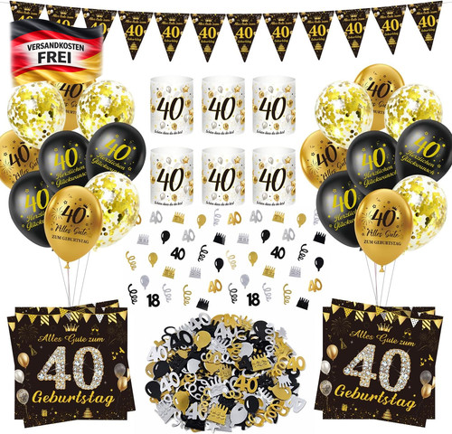 Geburtstag dekoset schwarz - dekoset,