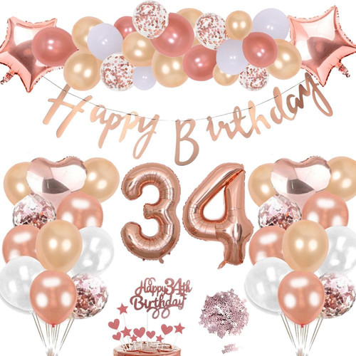 Geburtstag deko set - 34.,