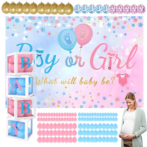 Gender reveal party deko set - reveal,