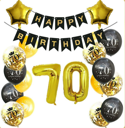 Geburtstag deko set schwarz - deko,