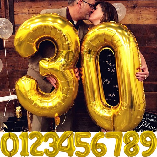 Folienballons gold zahlen - folienballons,