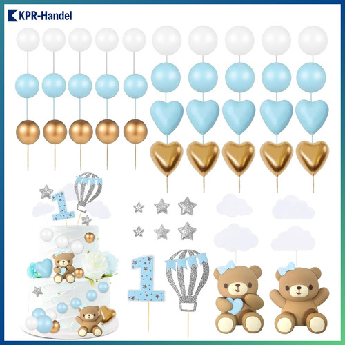Blaues tortendeko set - set, 49